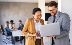 Small business web development dashboard with website analytics