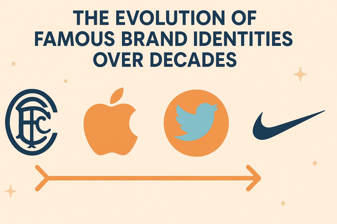 Famous brand identities evolution example
