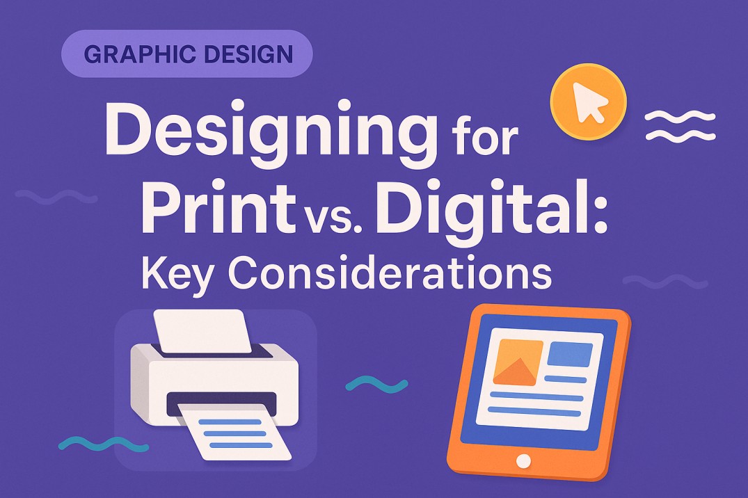 Print vs digital design example