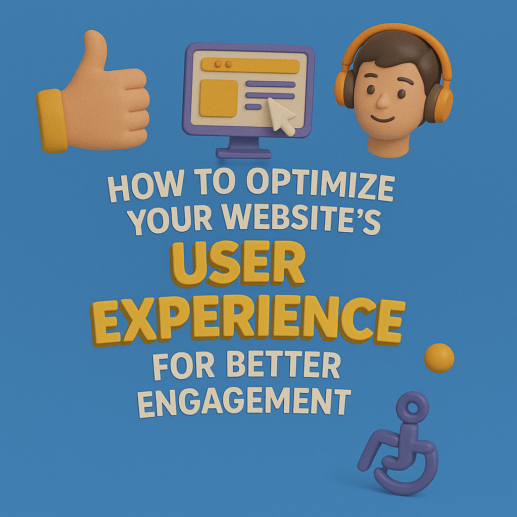 Website user experience optimization illustration for engagement