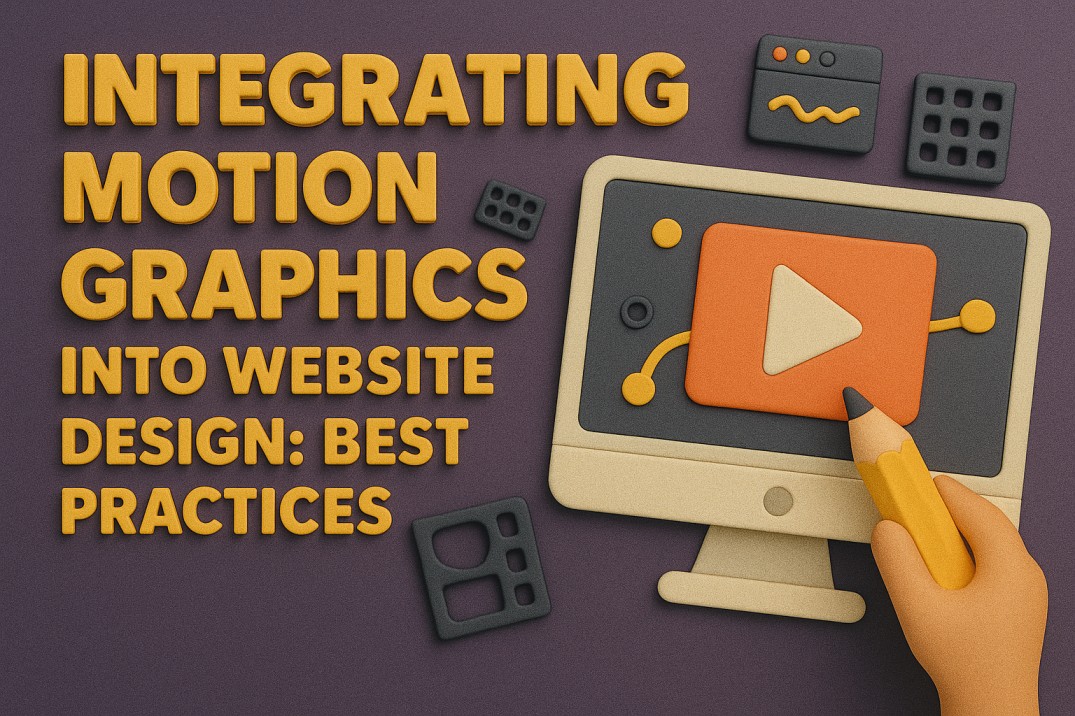 Motion graphics in web design animation