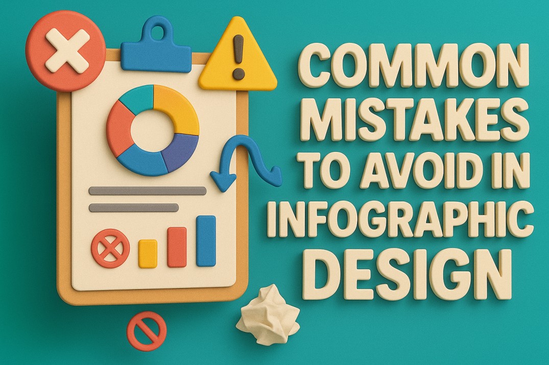 Infographic design mistakes illustration for clarity